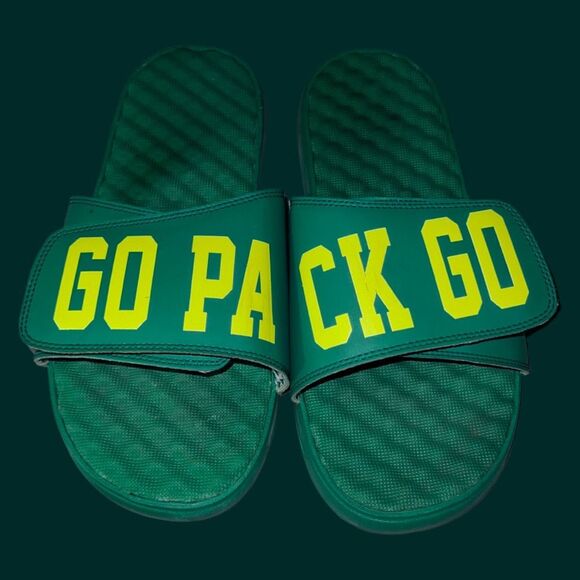 Mens Green Bay Packers ISlide "Go Pack" Slide Sandals Size 11 - Picture 5 of 7